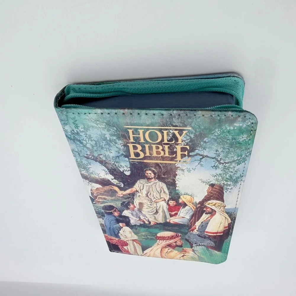 Vintage 1987 Thomas Nelson KJV Holy Bible Zippered Illustrated Charles McBarron